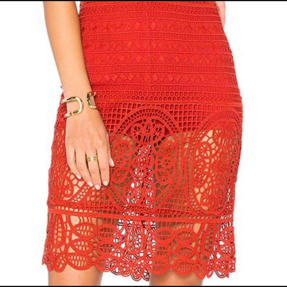 Lovers + Friends Blush Crochet Shift Dress, Red, Women's Medium NWT - Picture 14 of 15